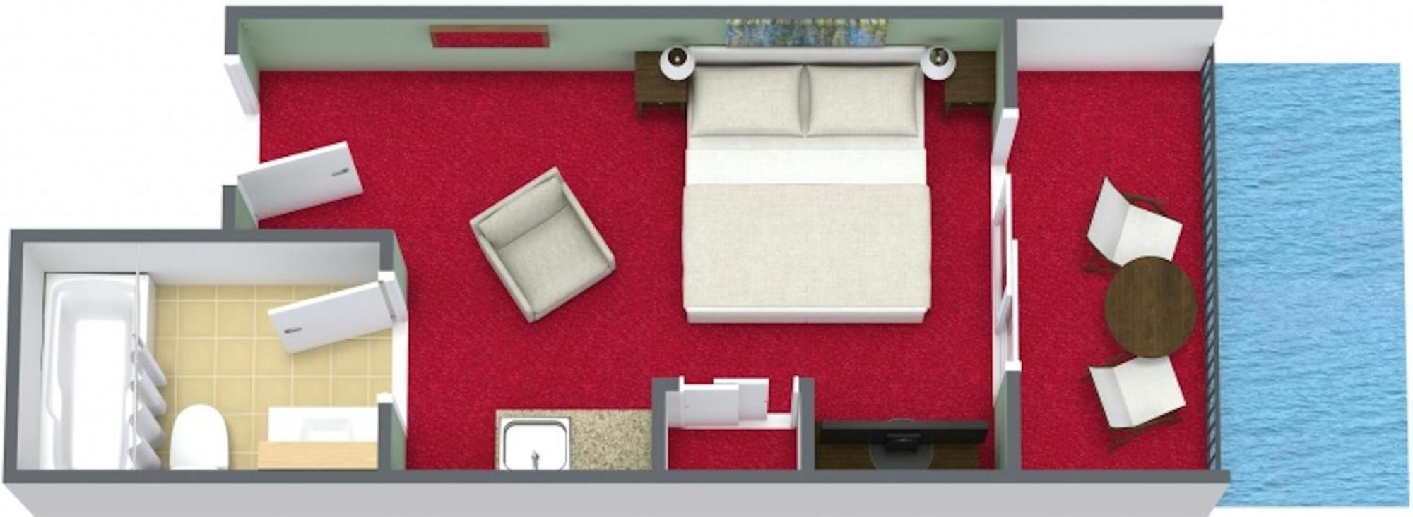 Quarto à Beira-mar com Cama King-size